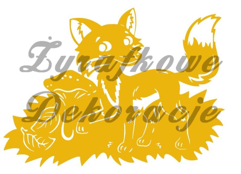 Lis stojący żółty