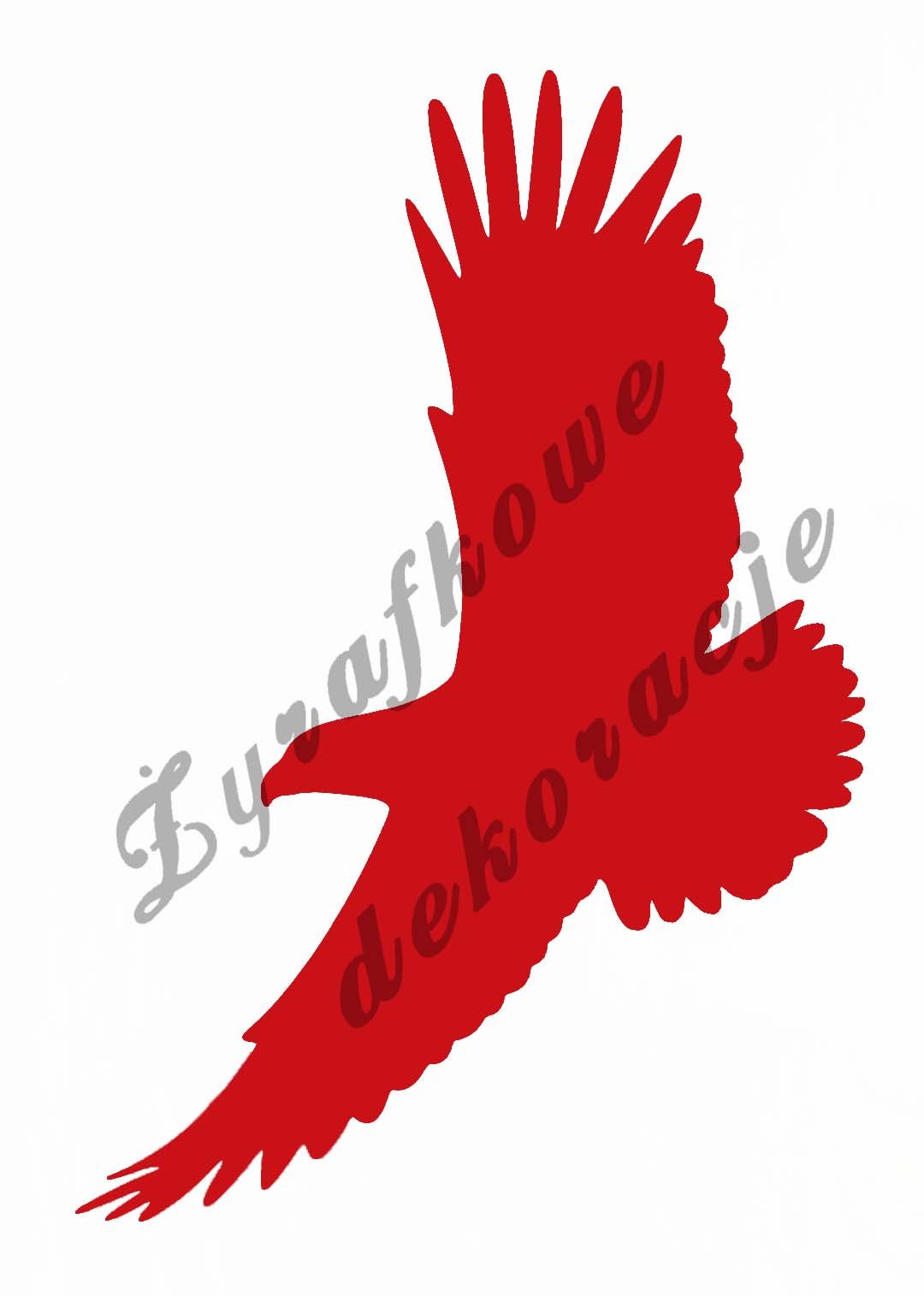Orzeł lecący czerwony