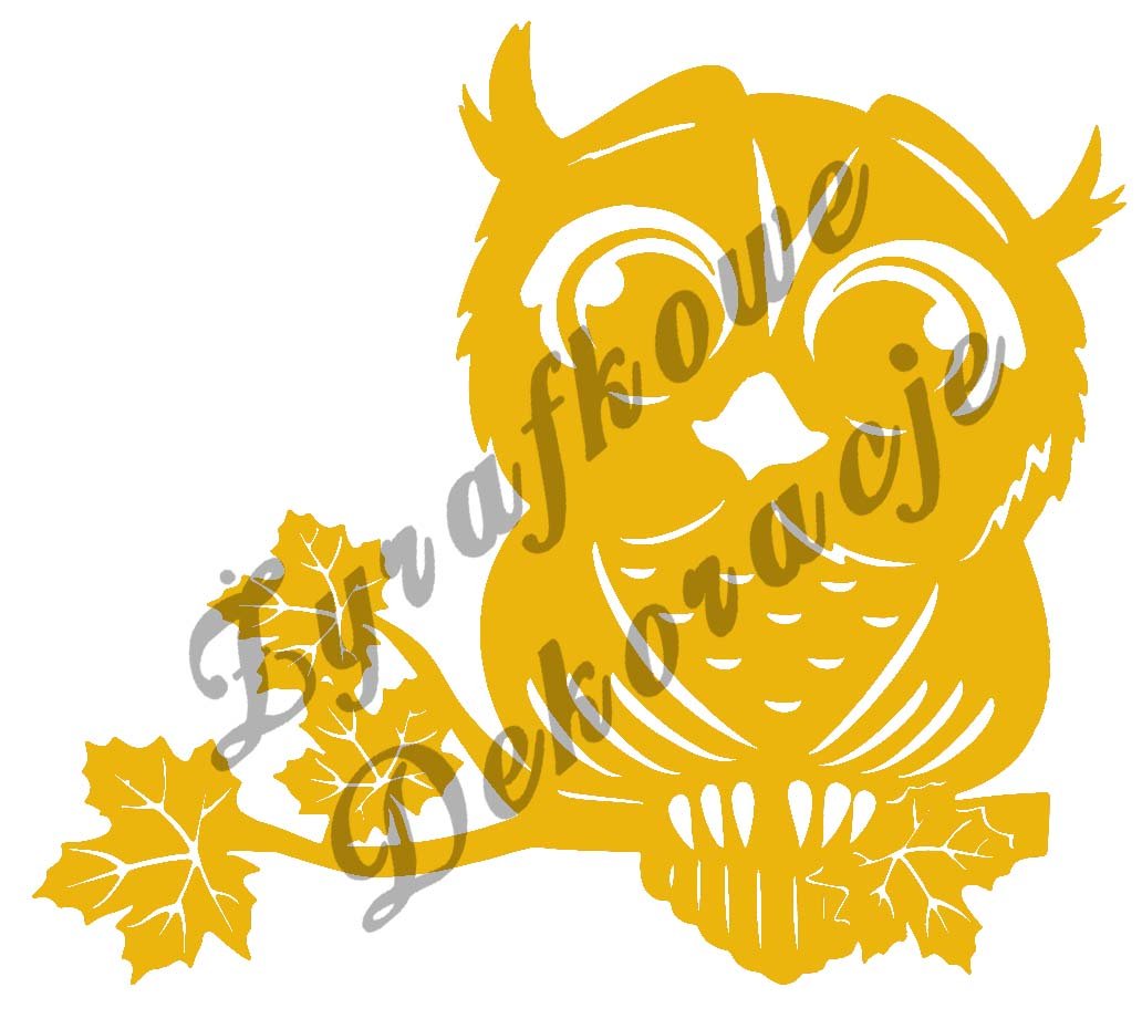 Sowa słodziak żołty