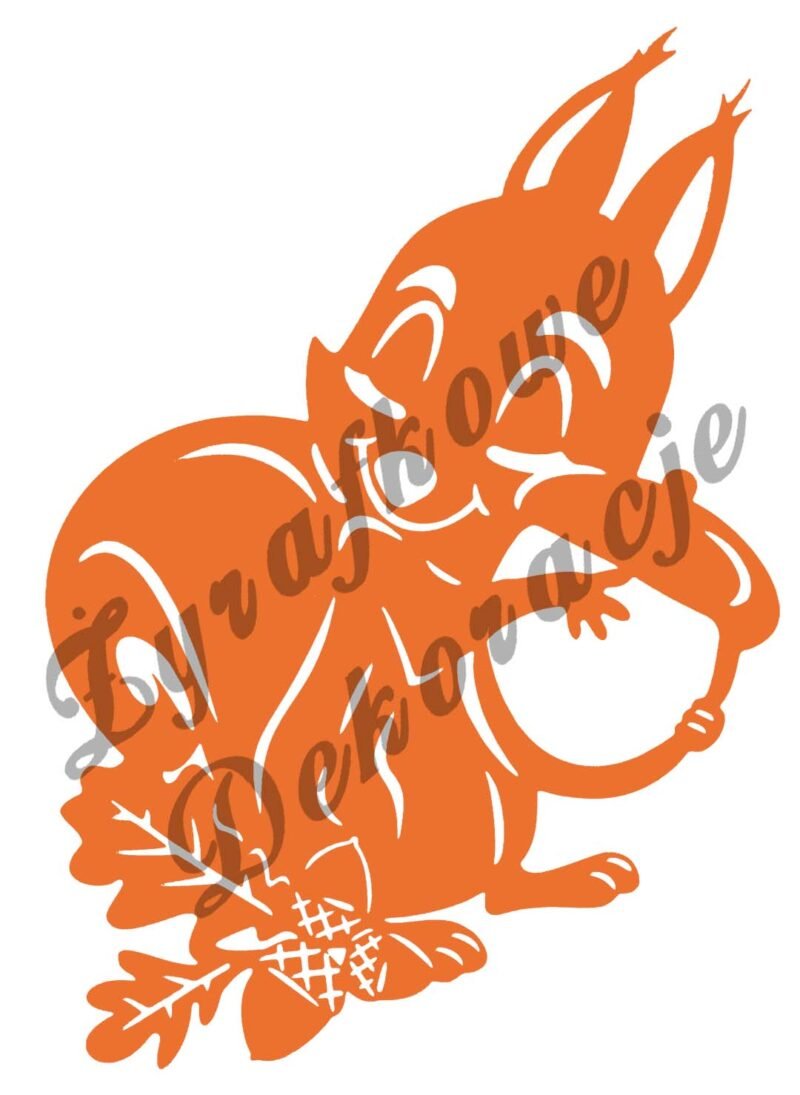 Wiewiórka rozmarzona pomarańczowy