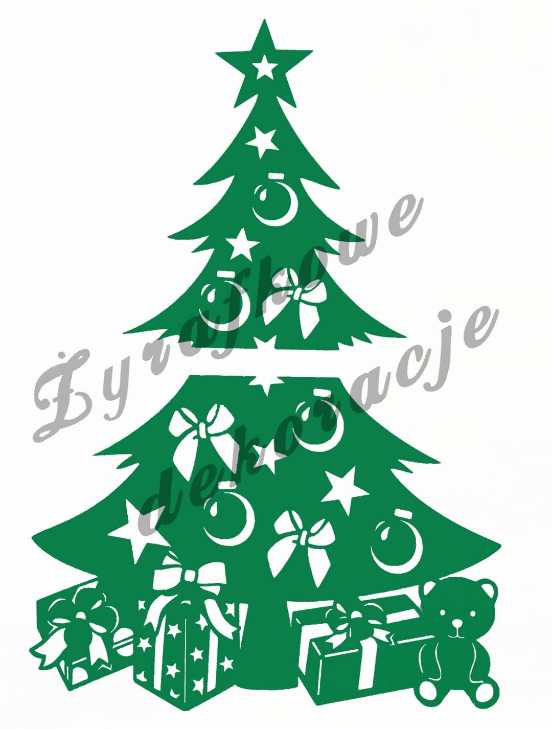 Choinka z prezentami XL zielona góra