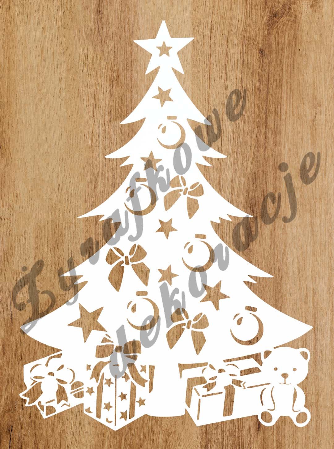 Choinka z prezentami biała