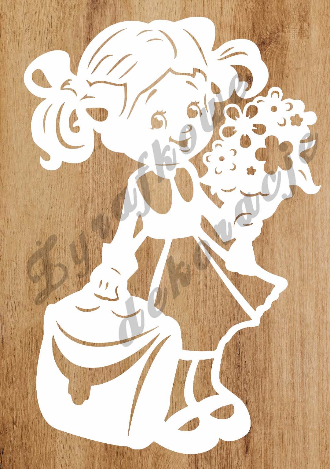 Dziewczynka z kwiatami biała