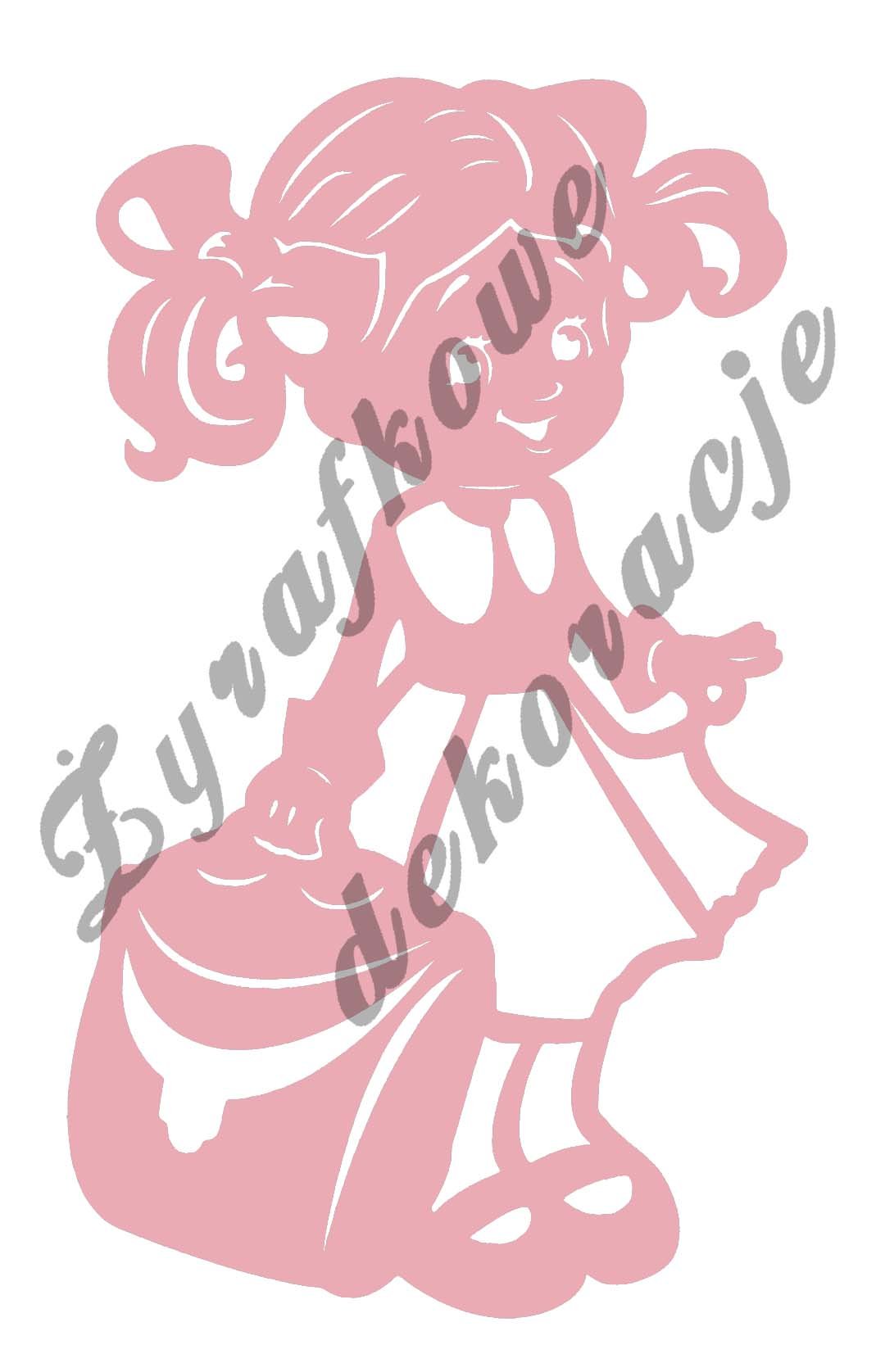 dziewczynka z teczką różowa