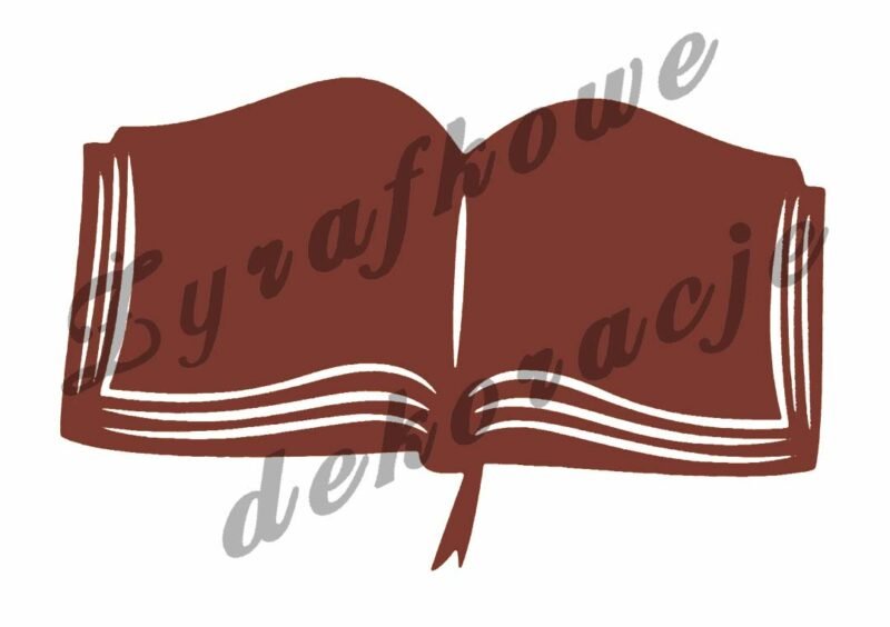 Otwarta książka z zakładką brązowa