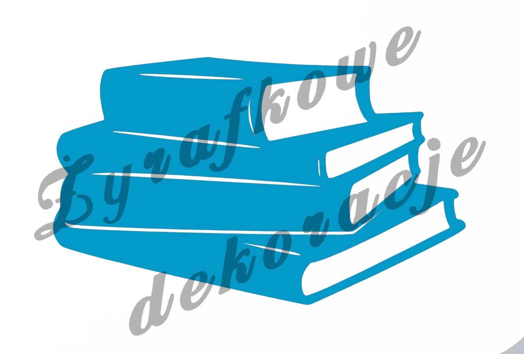 Stos książek niebieski