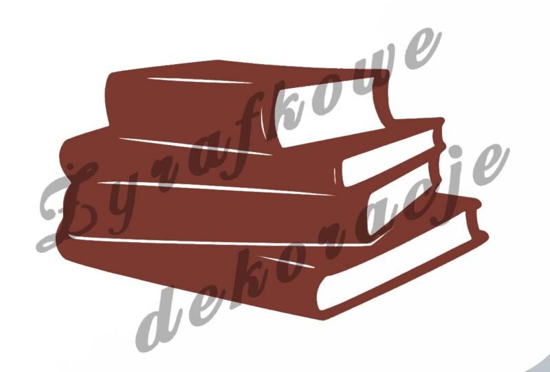 Stos książek brązowy
