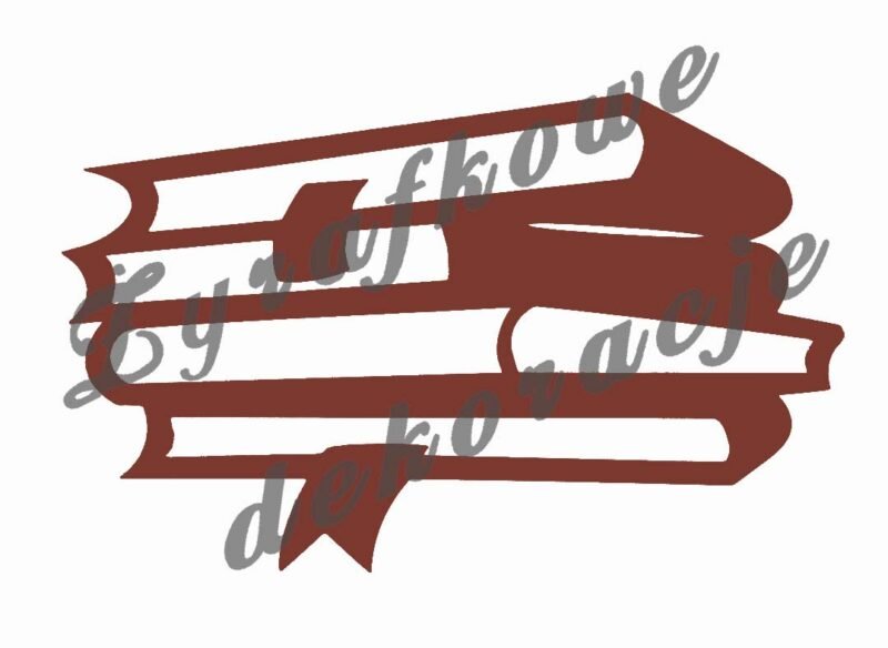 Stos książek z zakładką brązowa