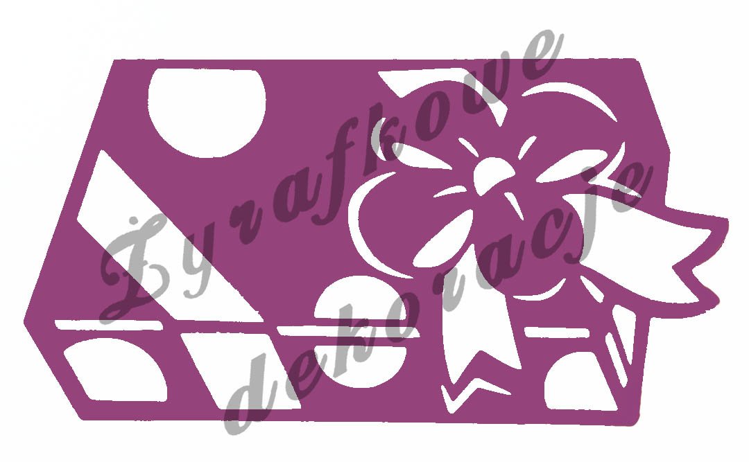 Prezent z kropkami fioletowy