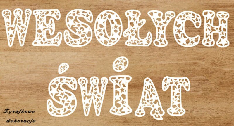 Wesołych Świąt napis