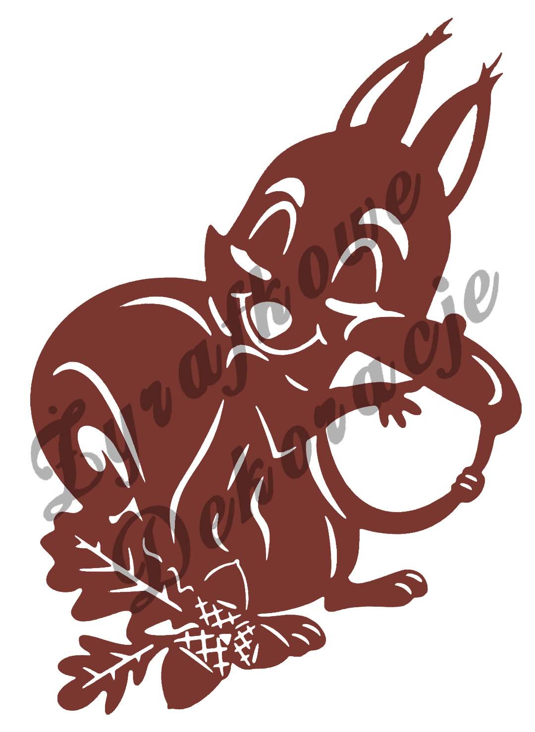 Wiewiórka rozmarzona brązowy