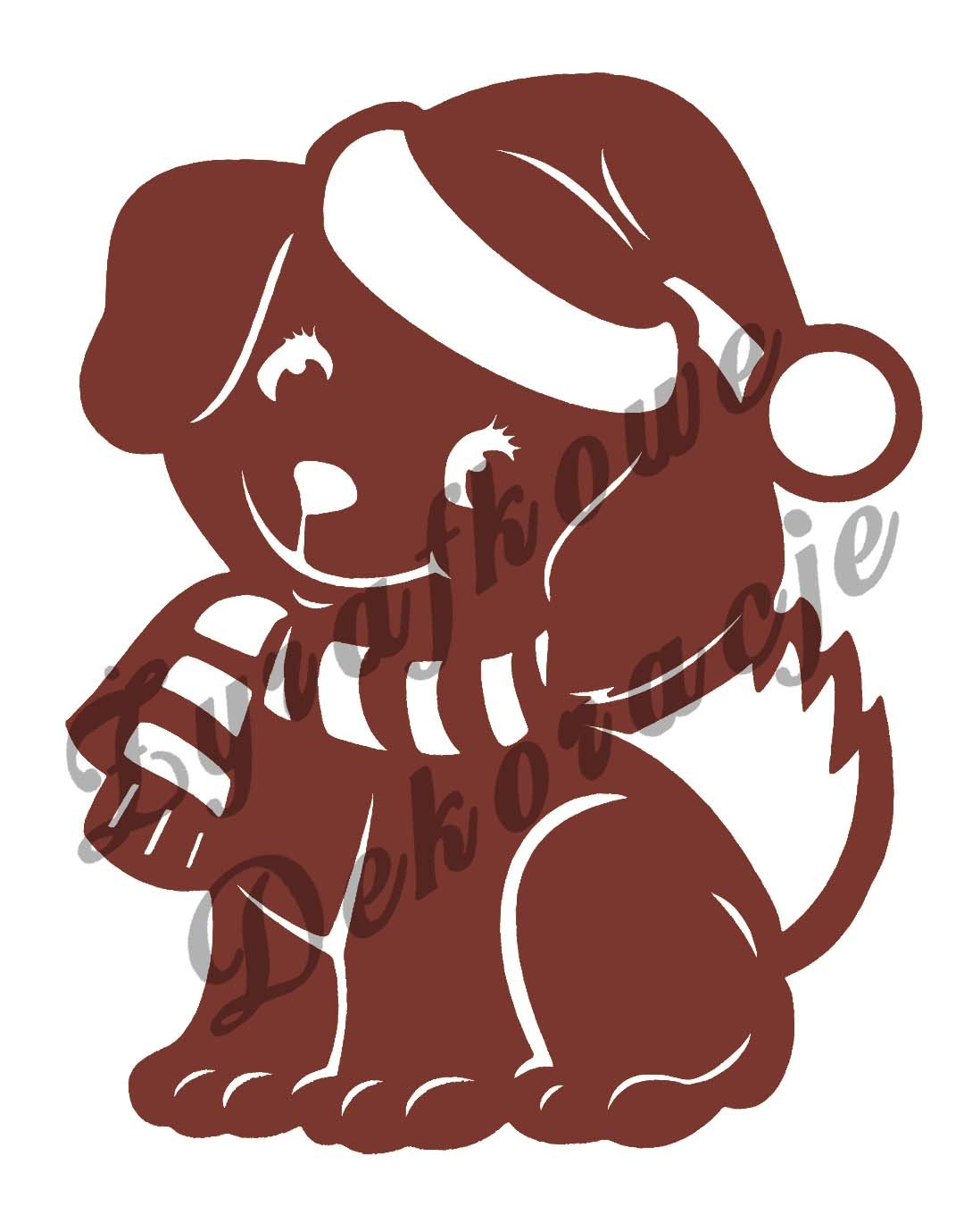 Pies w czapce brązowy