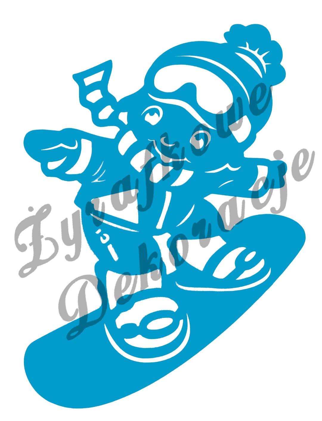 Snowboardzista niebieski