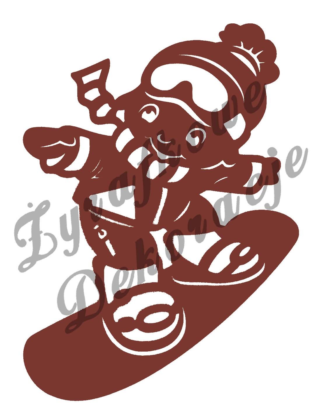 Snowboardzista brązowy