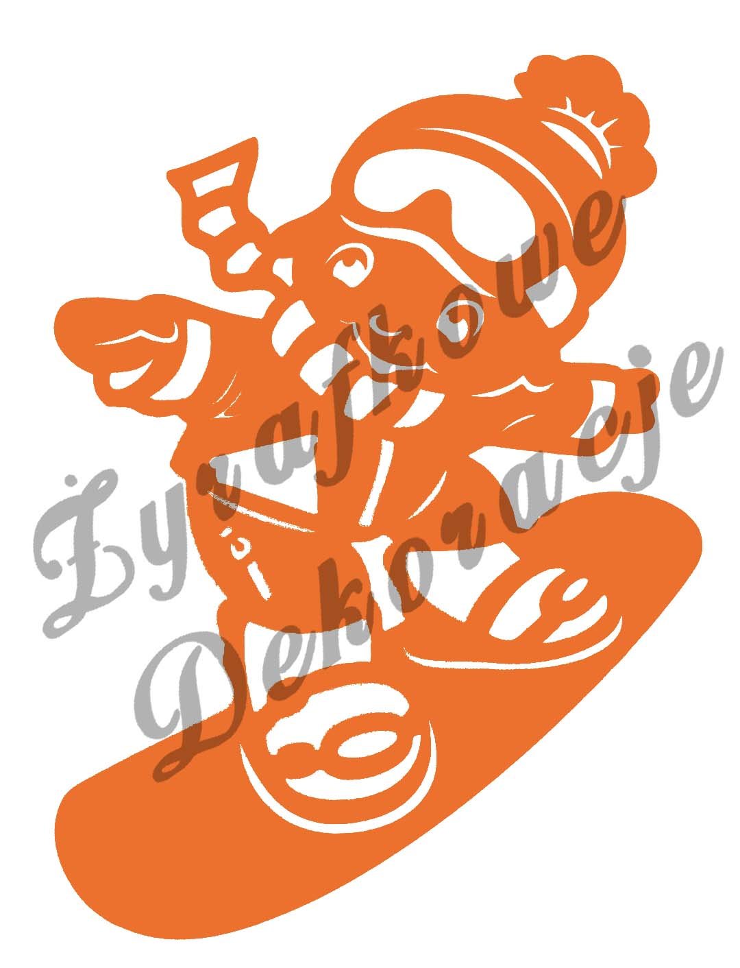 Snowboardzista pomarańćzowy