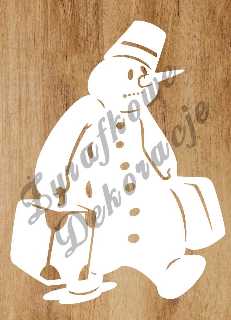 Bałwan roztapiający się biały