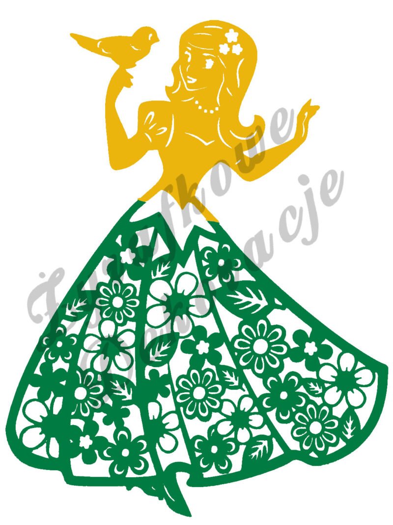 Pani Wiosna Kwiecista żółty zielony