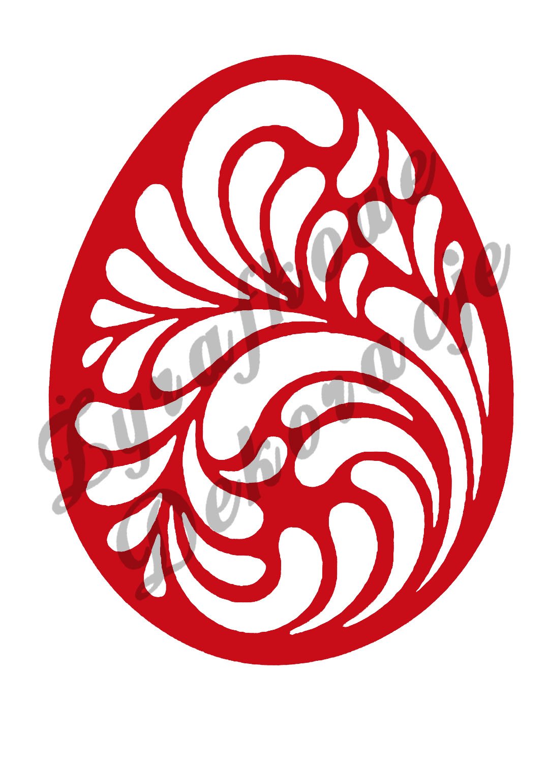 Pisanka esy floresy czerwony