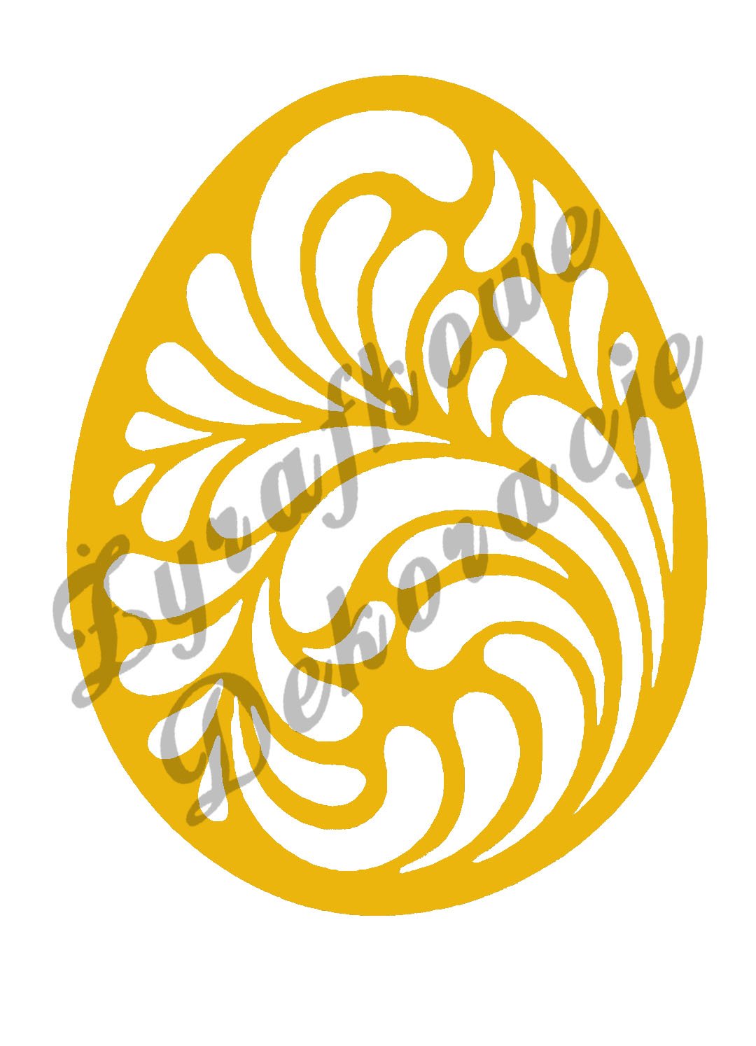 Pisanka esy floresy żółty