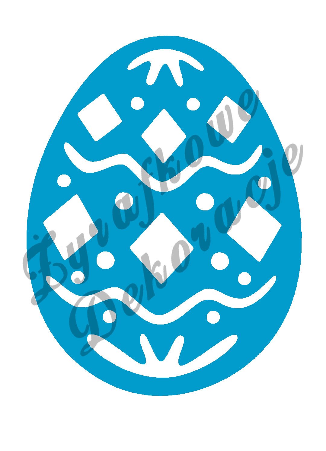 Pisanka tradycyjna nr 1 niebieski