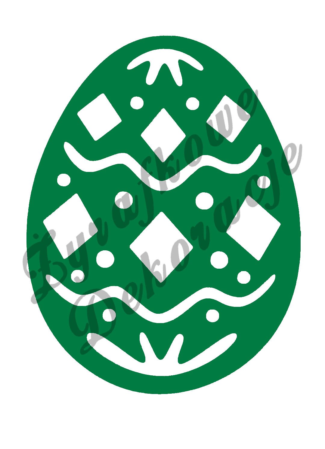 Pisanka tradycyjna nr 1 zielony