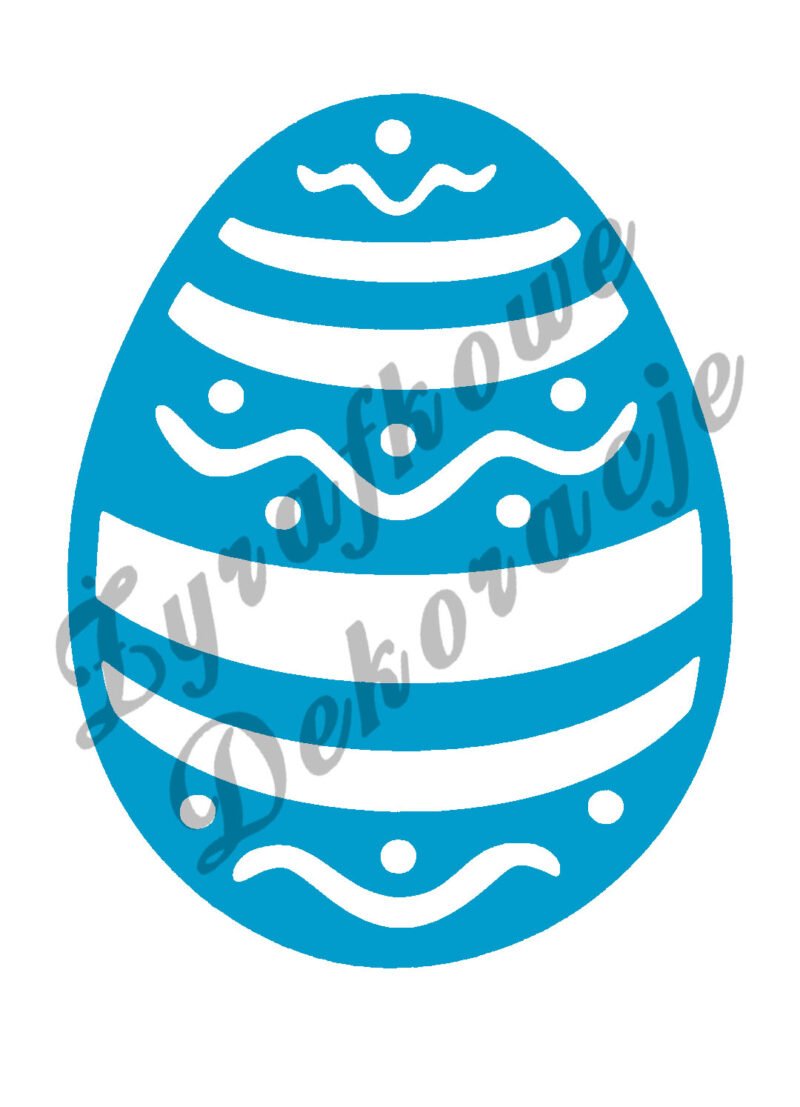Pisanka tradycyjna nr 2 paski niebieski