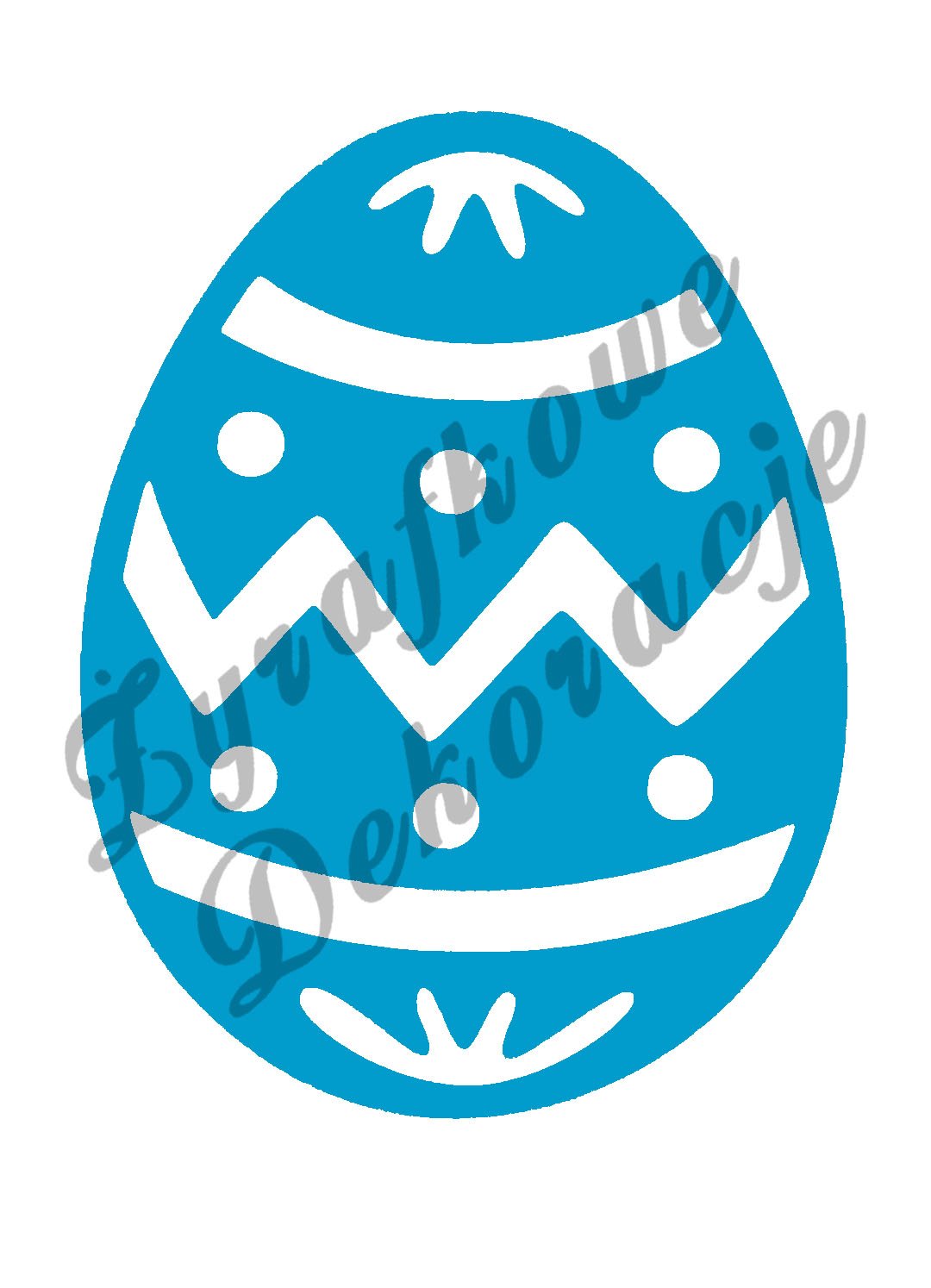 Pisanka tradycyjna nr 3 krzywa niebieski