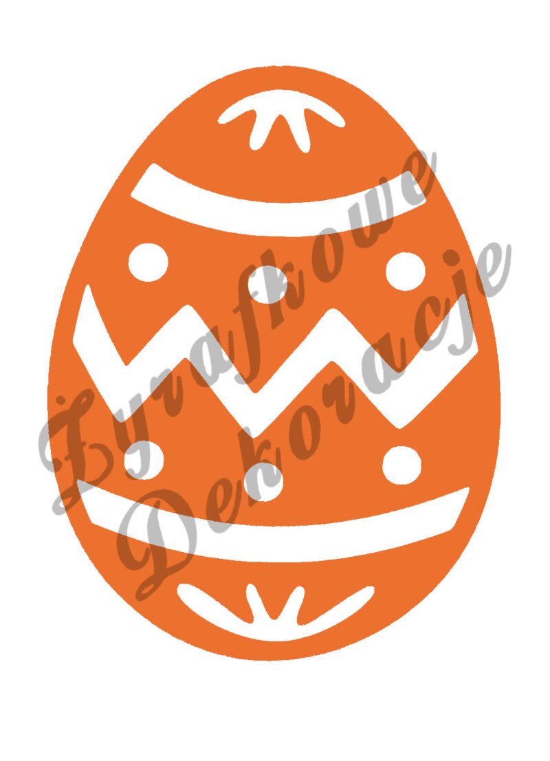 Pisanka tradycyjna nr 3 krzywa pomarańczowy