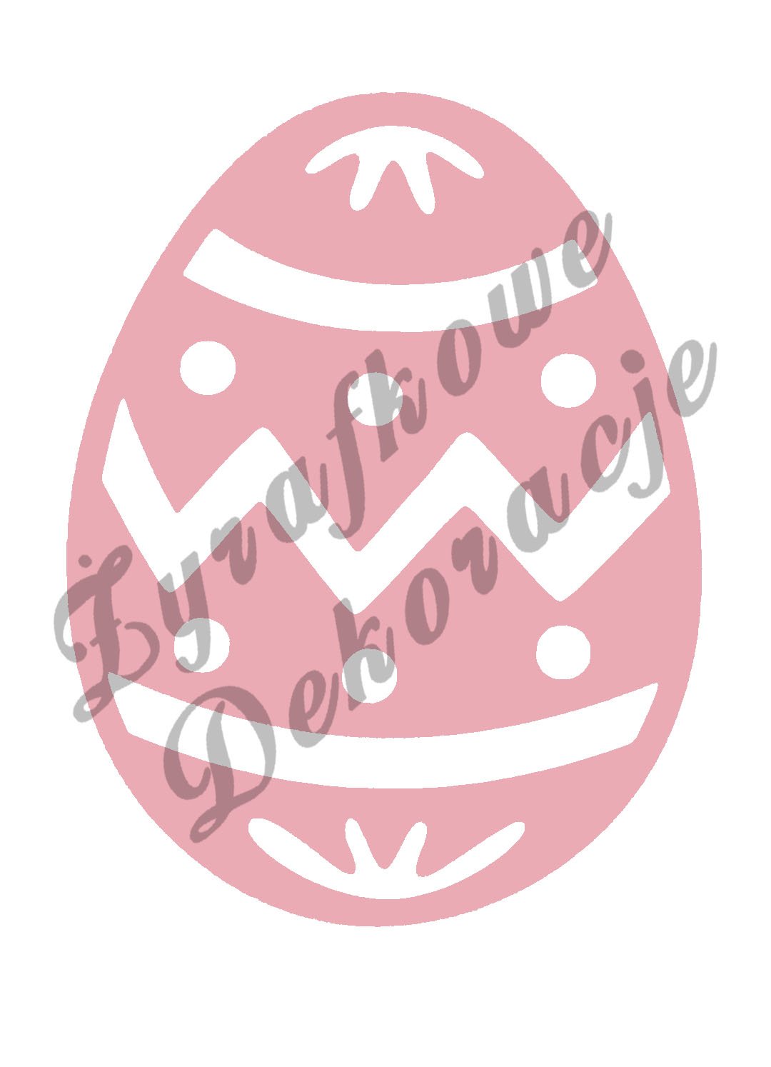 Pisanka tradycyjna nr 3 krzywa różowy