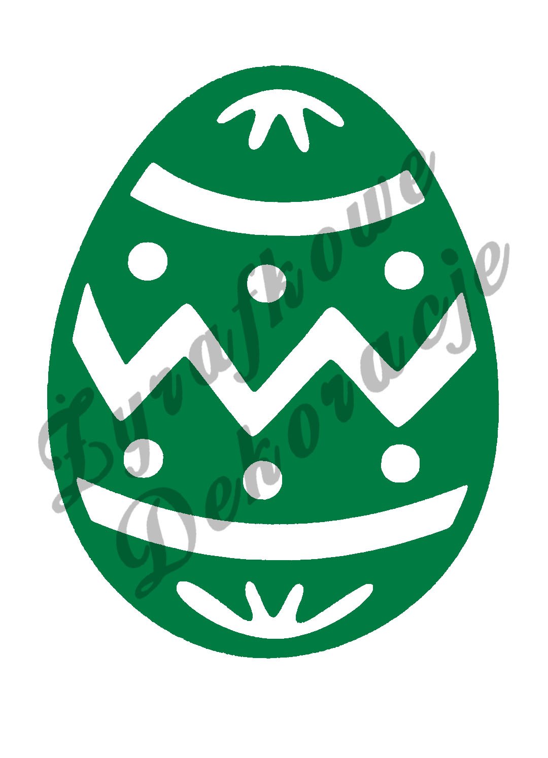 Pisanka tradycyjna nr 3 krzywa zielony