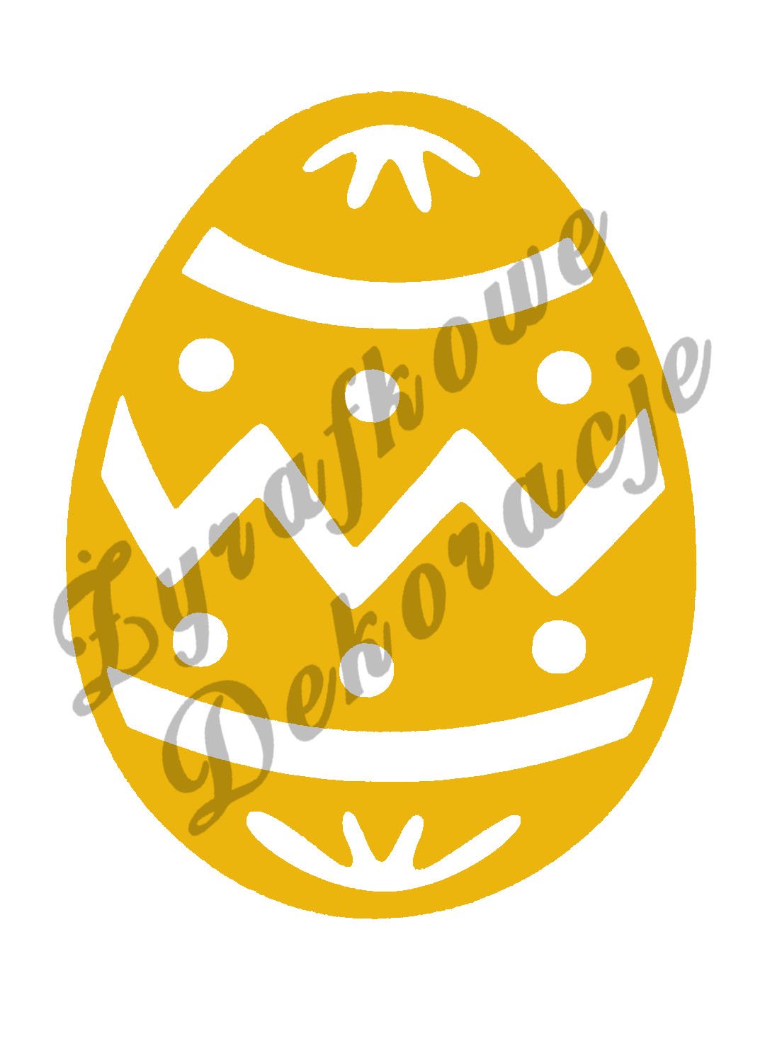 Pisanka tradycyjna nr 3 krzywa żółty