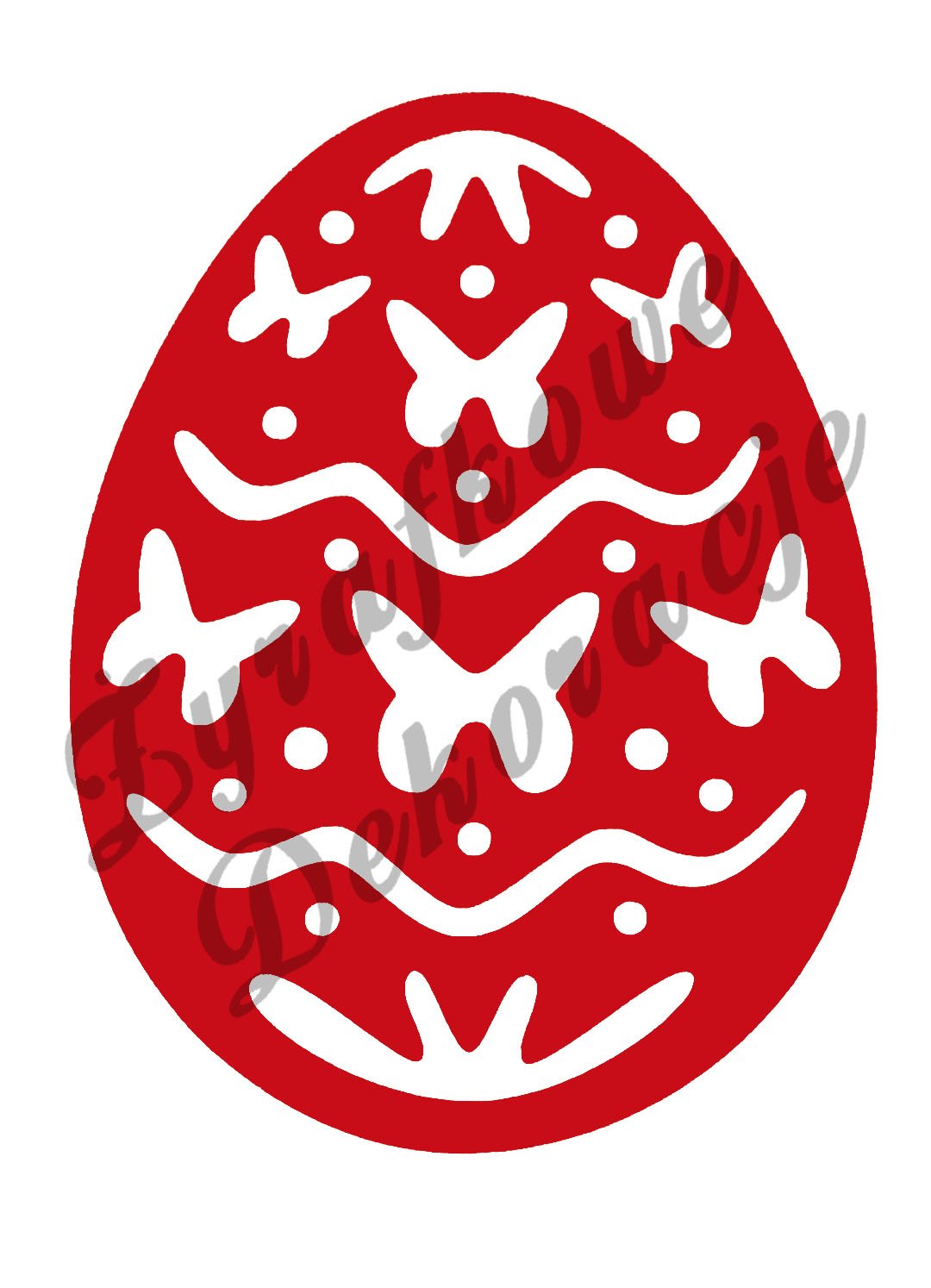 Pisanka z motylami czerwony