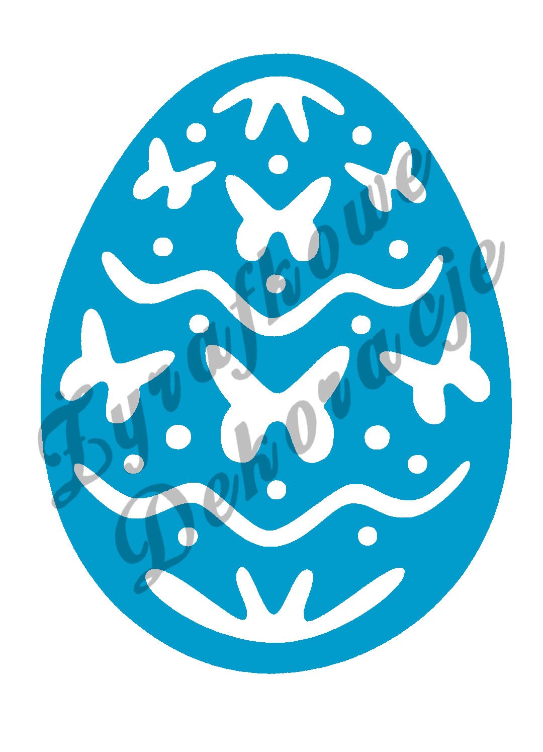 Pisanka z motylami niebieski