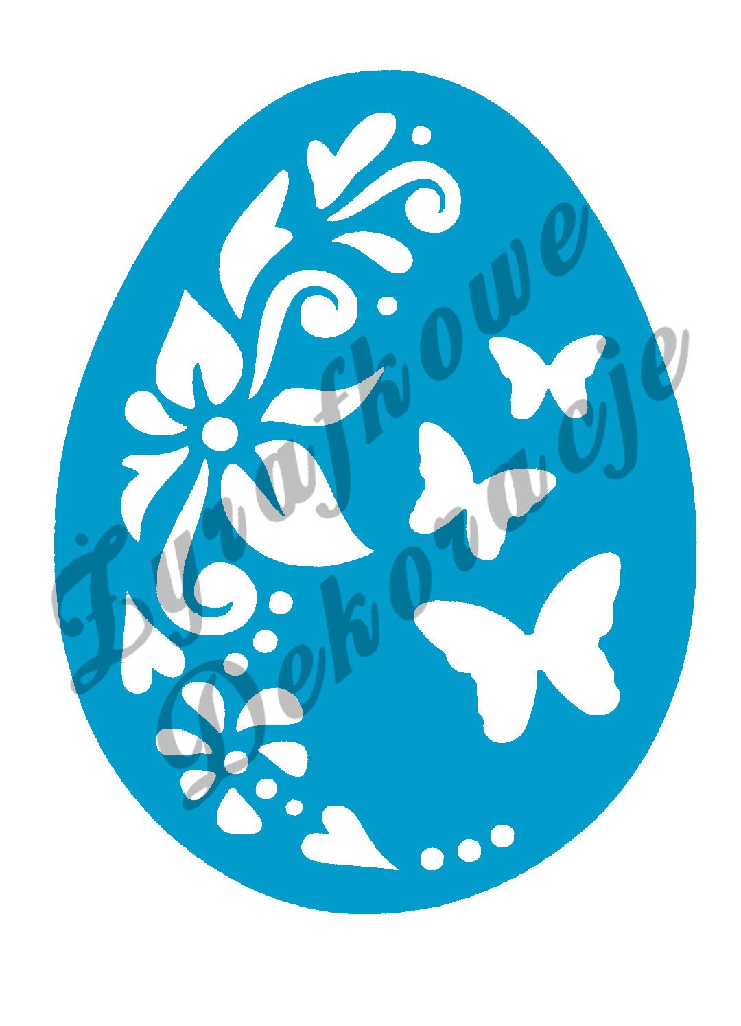 Pisanka z motylami nr 2 niebieski