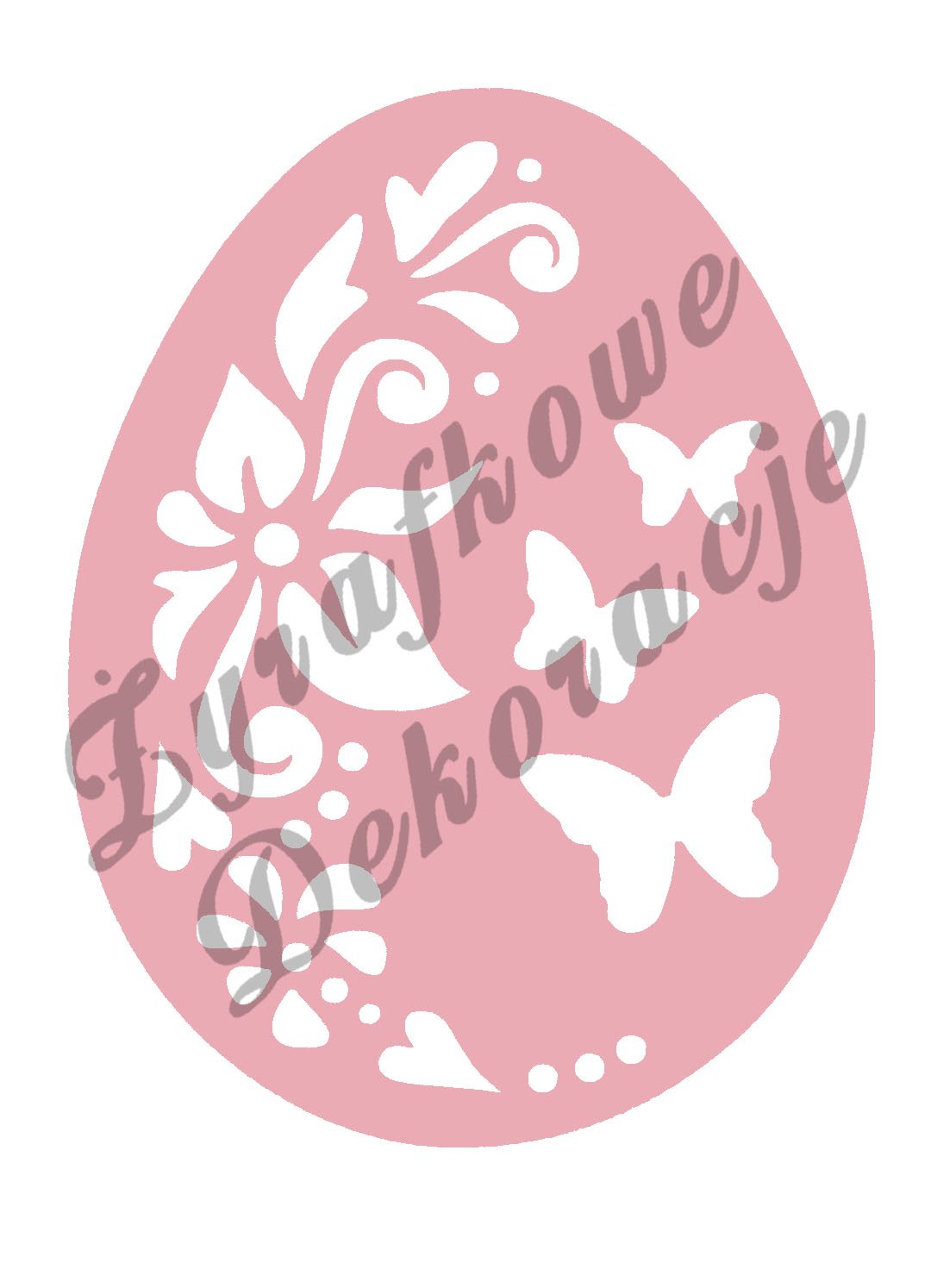 Pisanka z motylami nr 2 różowy