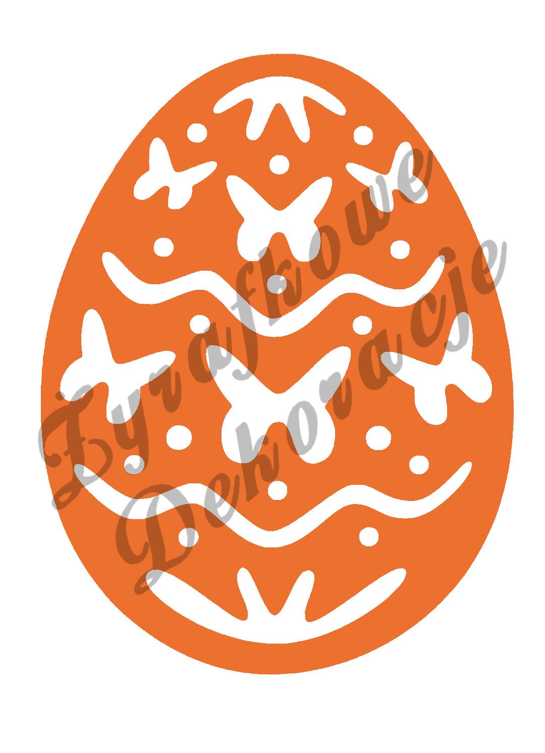 Pisanka z motylami pomarańczowy