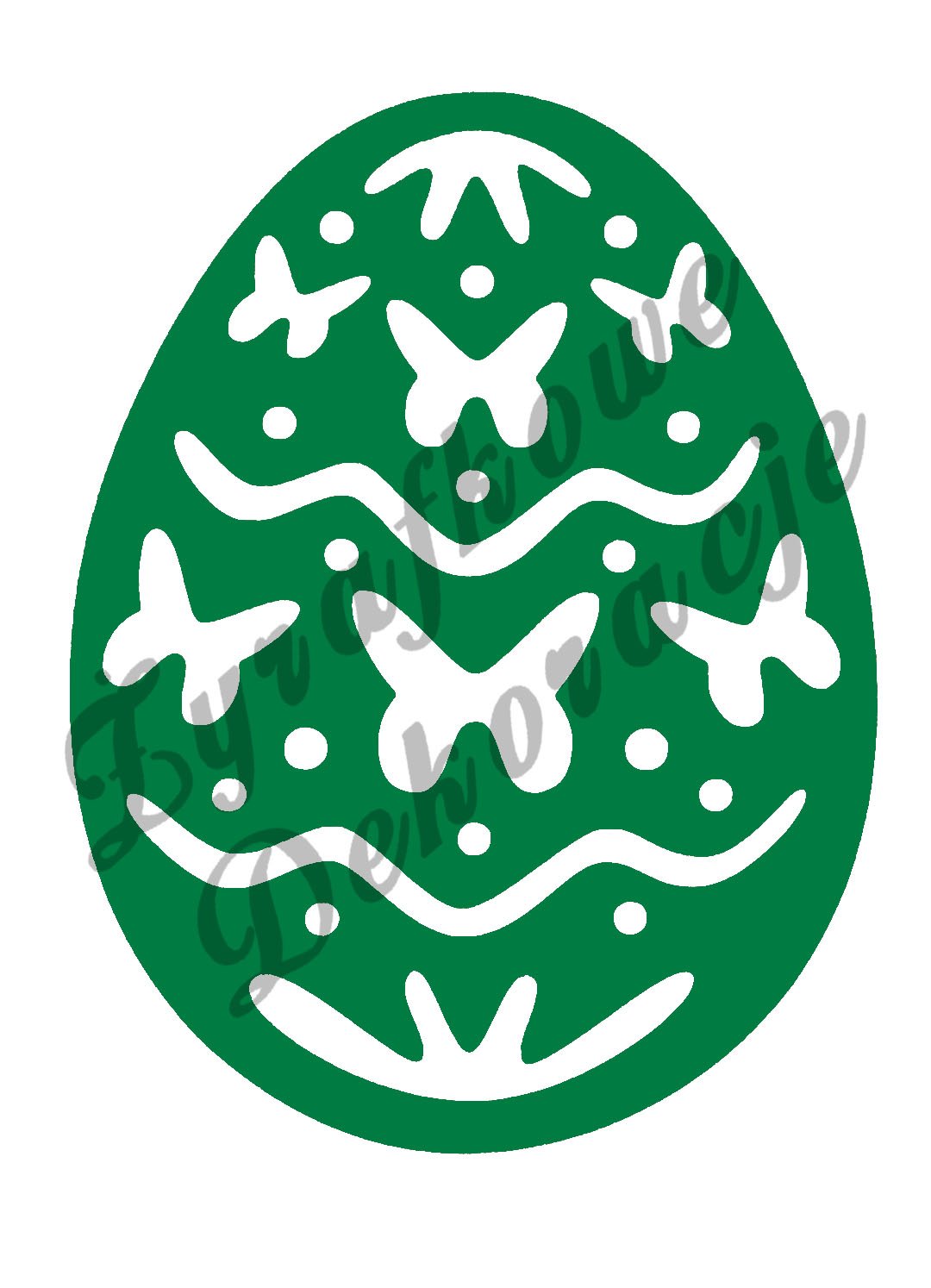 Pisanka z motylami zielony