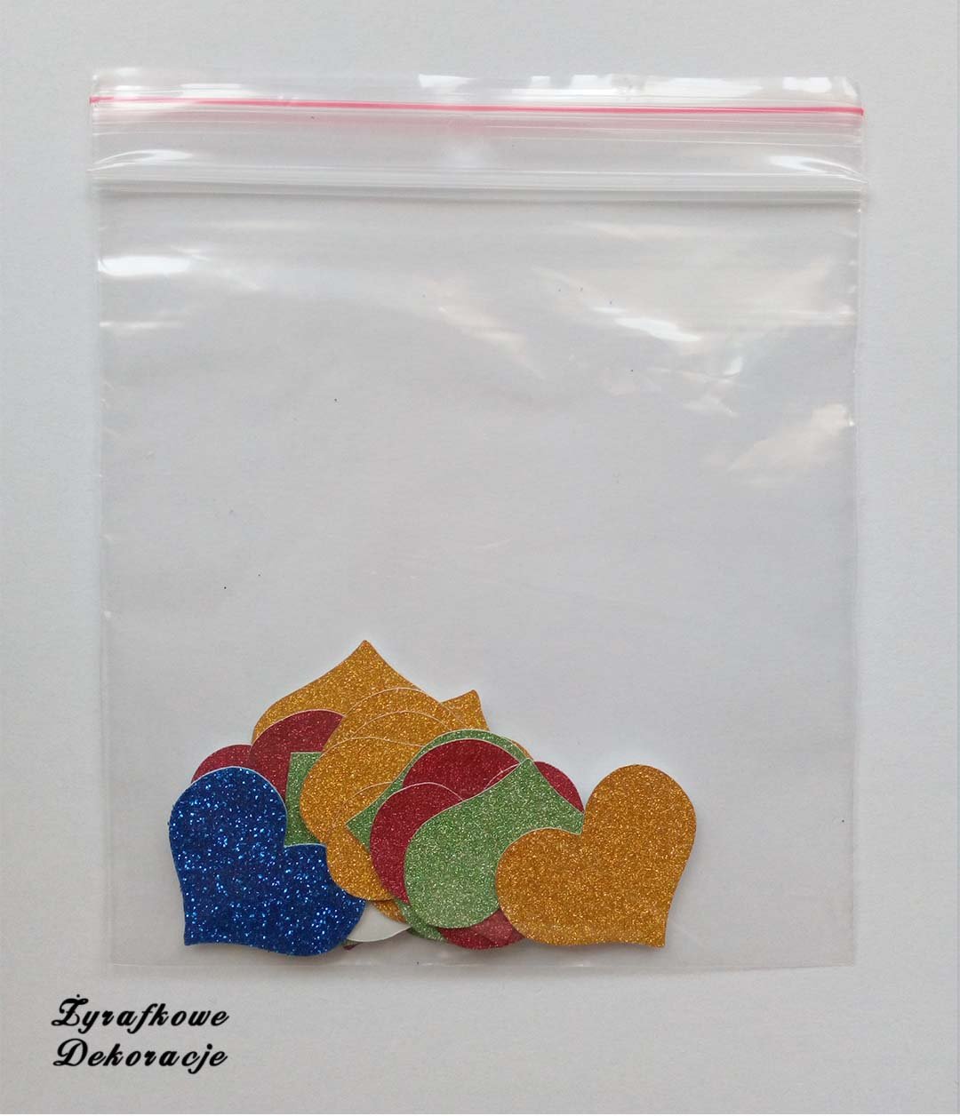 Serca brokatowe zestaw