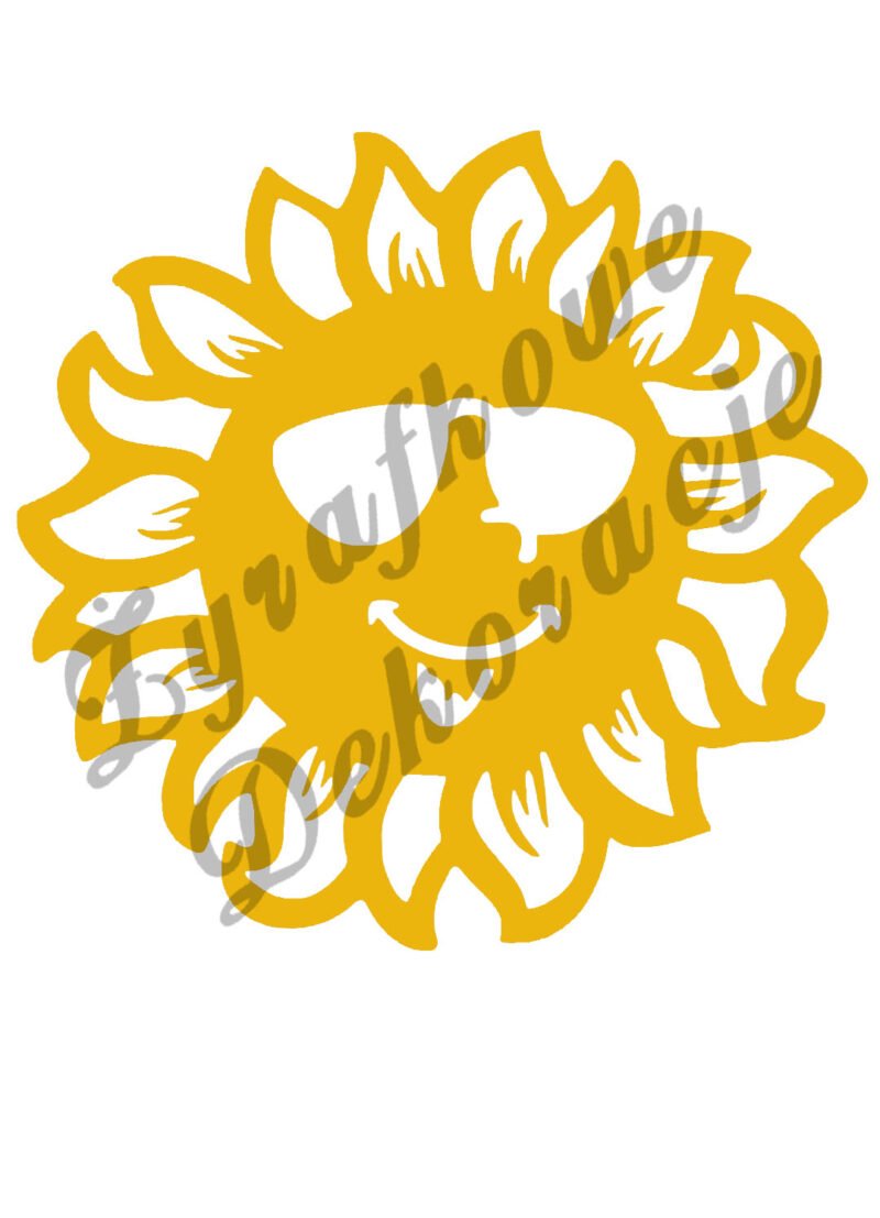 Słońce w okularach żółty