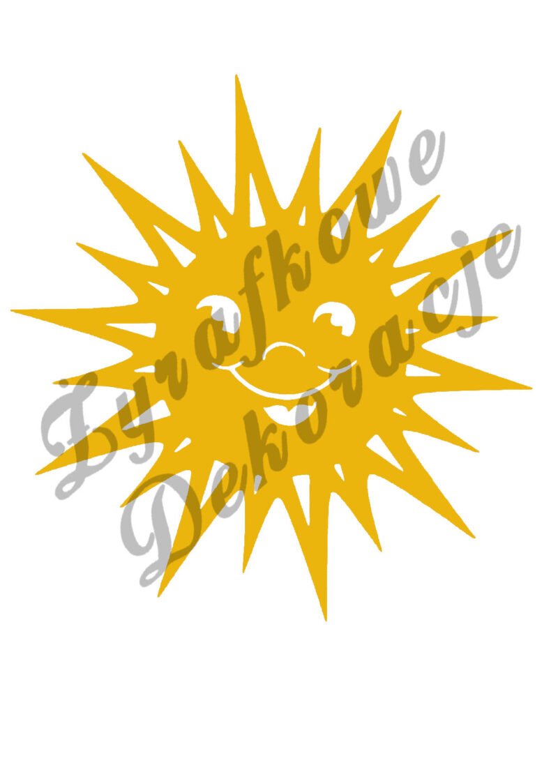 Słoneczko z uśmiechem żółty