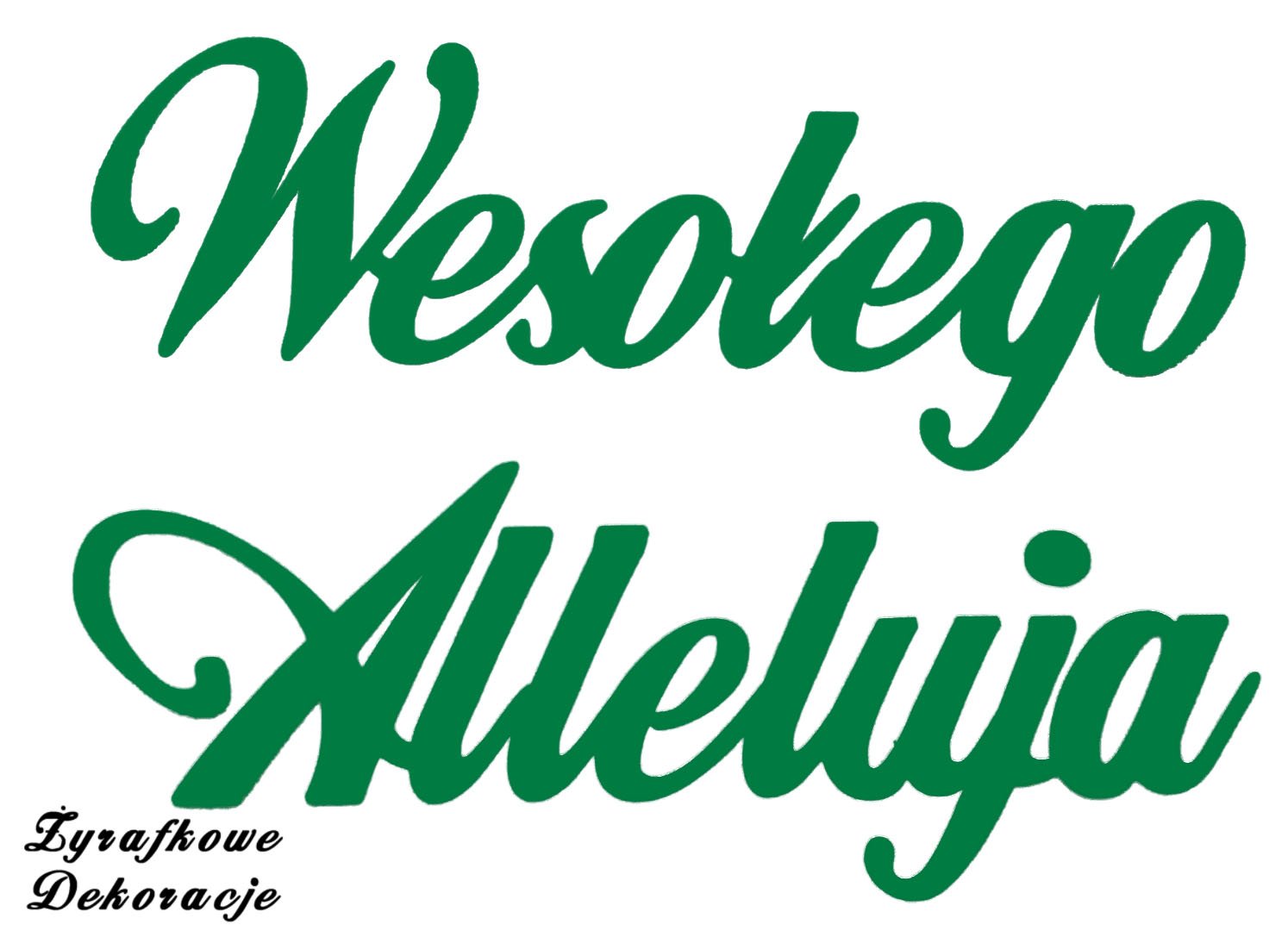 Wesołego Alleluja napis zielony