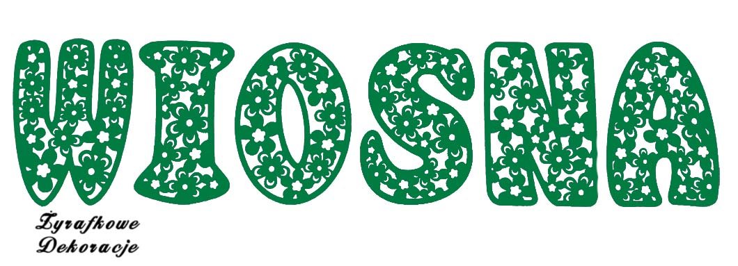 Wiosna napis zielony