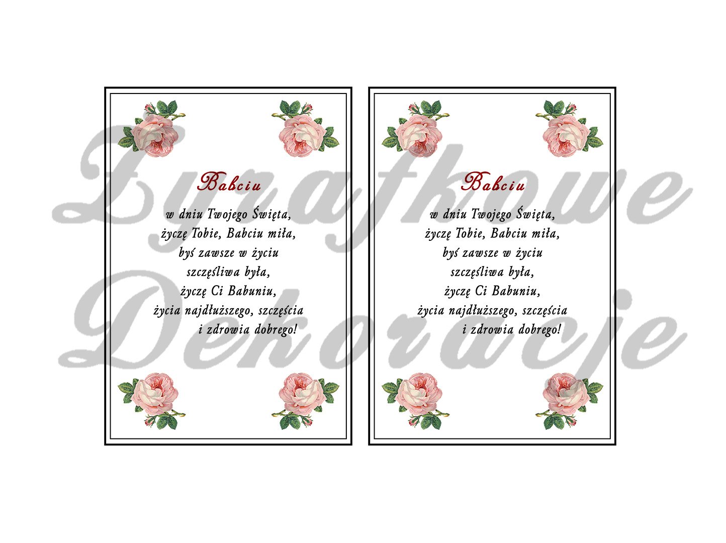 Życzenia z różami