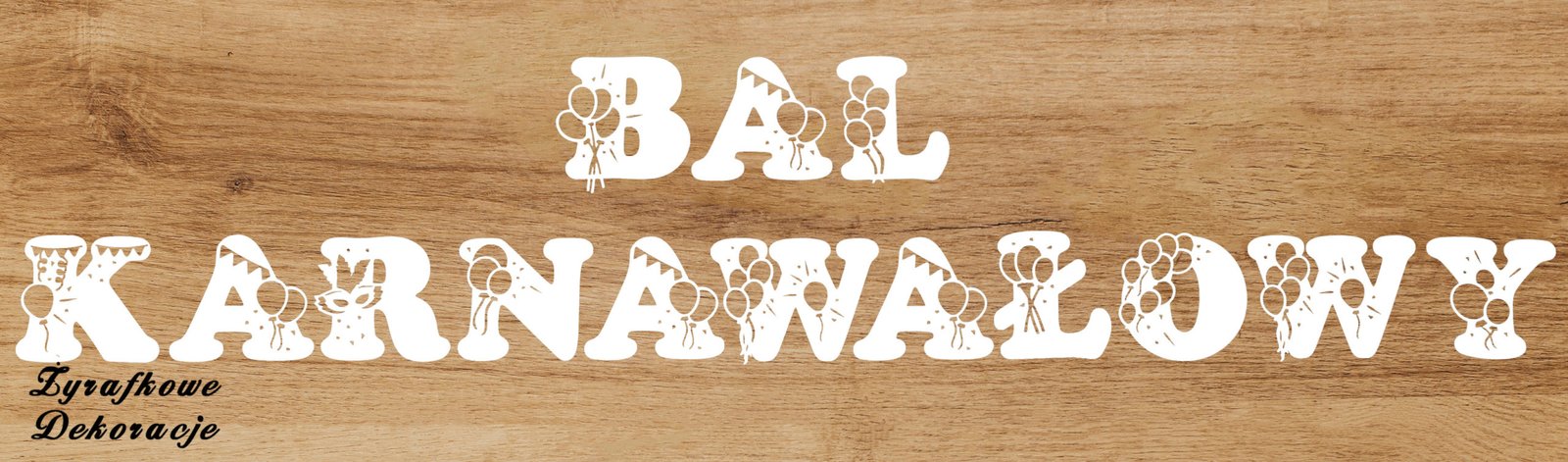 Bal karnawałowy z balonami biały