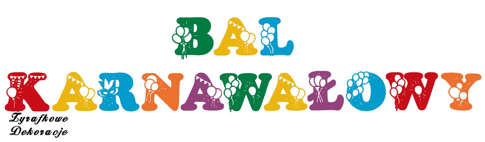 Bal karnawałowy z balonami kolorowy