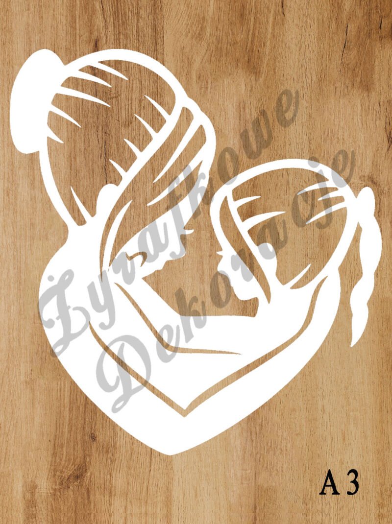 Mama z córką biały