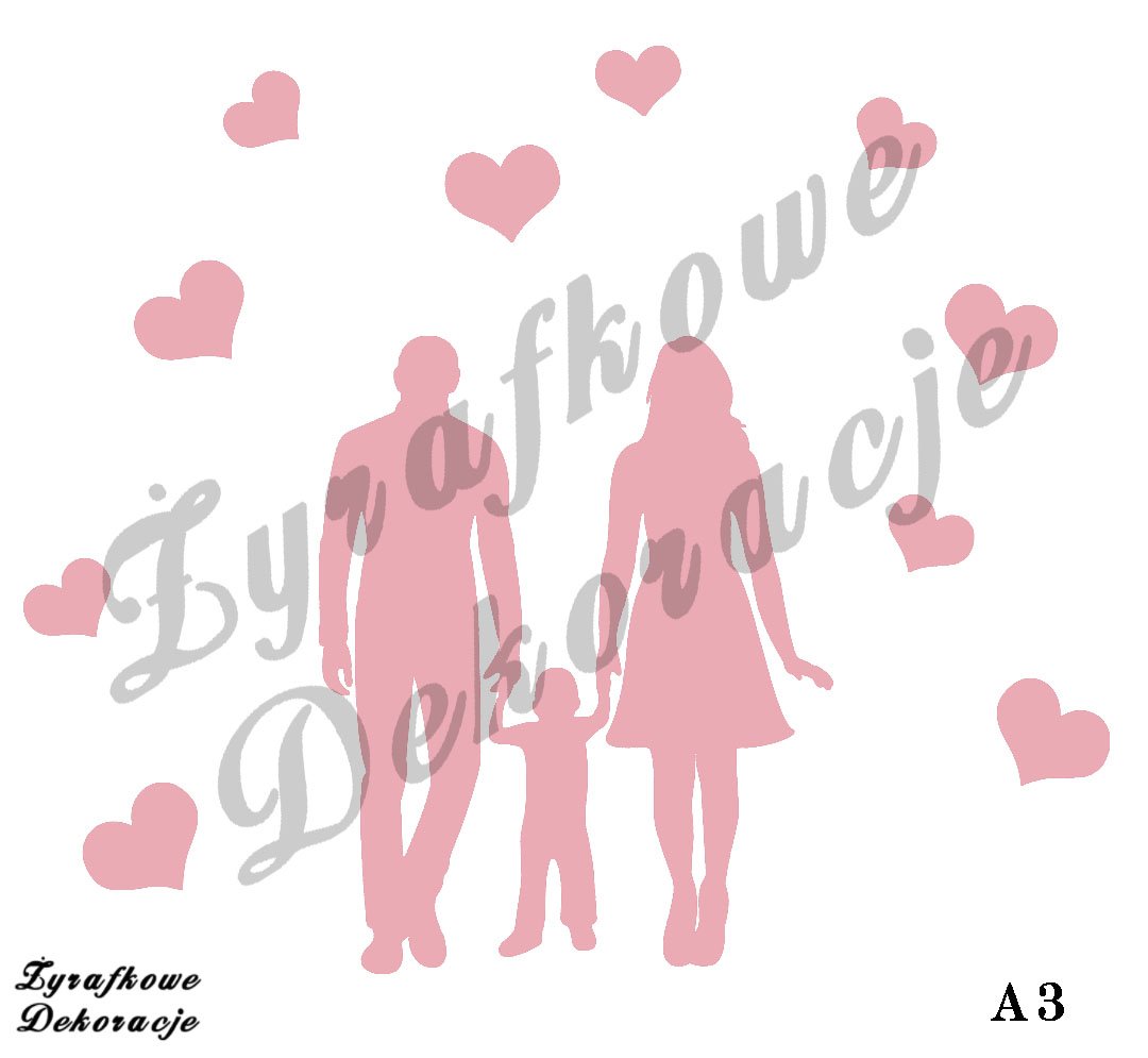 Rodzina na spacerze różowy