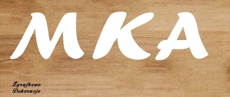 napis dowlony czcionka Happy