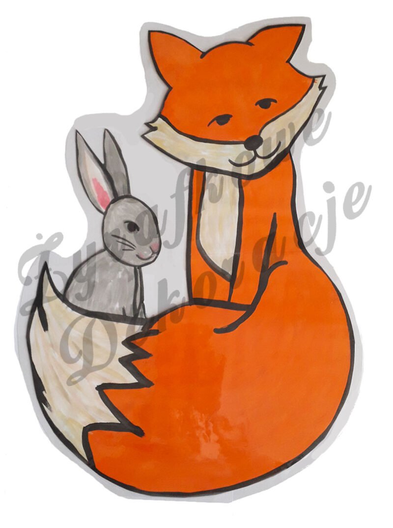 Lis z zającem kolor