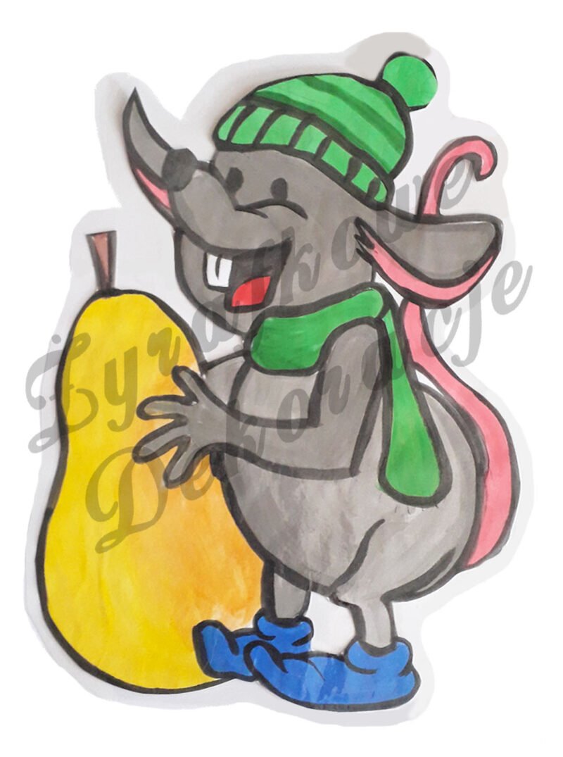 Mysz z gruszką kolor